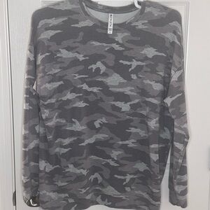 Athleta Gray Camouflage Sweatshirt